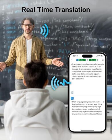 Translation Earbuds Real Time for 144 Languages, AI Translator Earbuds for iPhone and Android, 3-in-1 Translation Headphones Translating Earbuds for Travel Business Learning in Kuwait