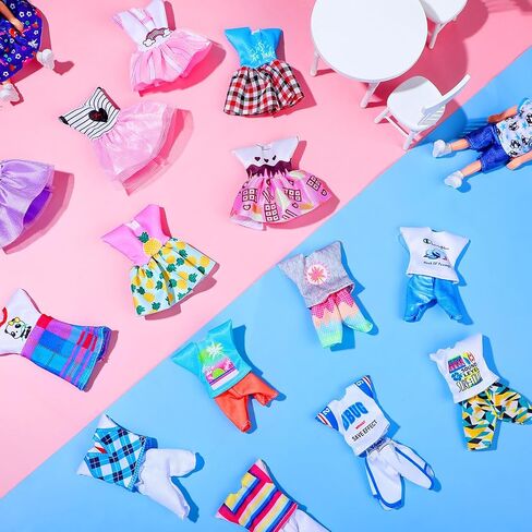 16 PCS Girl Doll Clothes ملابس جميلة ملابس دمية صغيرة 6 بوصة دمى ملحقات للأطفال ملابس عيد ميلاد (فتيات لطيفات) in Kuwait