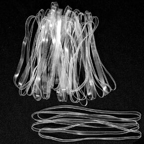 50 Pcs Clear Rubber Bands 200x5mm (Perimeter x Width) Transparent TPU Rubberband Clear Elastic for Home Office Crafts in Kuwait