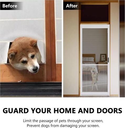 Guardian Steel Pet Grille (بني 36 بوصة) واقي باب الشاشة للكلاب حيوانات أليفة القطط خدش استبدال الشاشة حارس الباب in Saudi Arabia