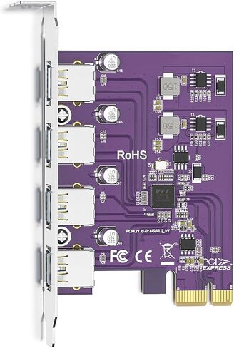 Ipolex PCIE إلى بطاقة توسيع USB 3.0 PORT مع موصل 19 دبوسًا لتمديد 2 منافذ USB 3.0 الأمامية ، مع موصل طاقة SATA 15 دبوس ، دعم Windows 10/8/7/XP ، Linux in Saudi Arabia