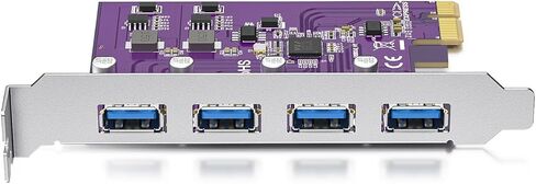 Ipolex PCIE إلى بطاقة توسيع USB 3.0 PORT مع موصل 19 دبوسًا لتمديد 2 منافذ USB 3.0 الأمامية ، مع موصل طاقة SATA 15 دبوس ، دعم Windows 10/8/7/XP ، Linux in Saudi Arabia