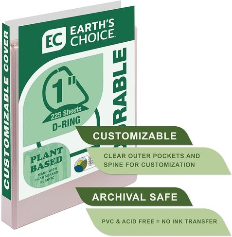 Samsill Plant-Based 1.5 Inch Durable D-Ring, Made in USA, View Binder, Eco-Friendly, USDA Certified Biobased, Single, Indigo in Saudi Arabia