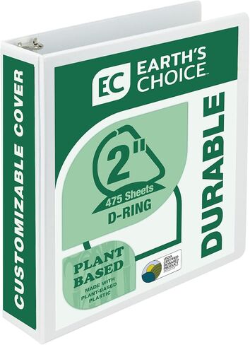 Samsill Plant-Based 1.5 Inch Durable D-Ring, Made in USA, View Binder, Eco-Friendly, USDA Certified Biobased, Single, Indigo in Saudi Arabia
