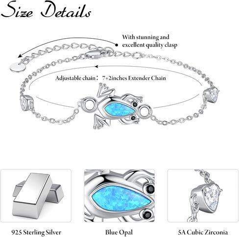 Palpitate Frog Anklet for Women Frog Jewelry Gifts 925 Sterling Silver Ankle Bracelets Layered Foot Chain for Women Adjustable in Kuwait