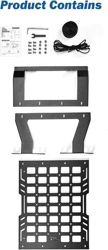 JOYTUTUS Overhead Molle Panel Compatible with Wrangler JK 2007-2018(Only for Hard Top), Wrangler Cargo Roof Rack Storage, No Drilling in Saudi Arabia