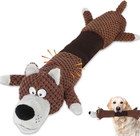 Dog Toys Cute Alligator Dog Toy Tough Plush Puppy Toy for Playtime, Training & Tug of War- Interactive Squeaky & Crinkle Chew Toy for Small to Large Dogs in Kuwait