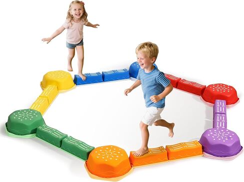 18Pcs Non‑Slip Balance Beam Stepping Stones for Kids Ages 3+ in Saudi Arabia