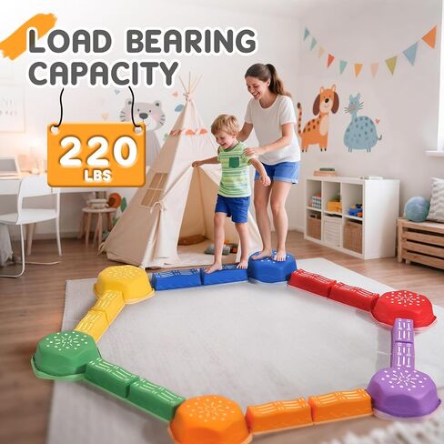 18Pcs Non‑Slip Balance Beam Stepping Stones for Kids Ages 3+ in Saudi Arabia