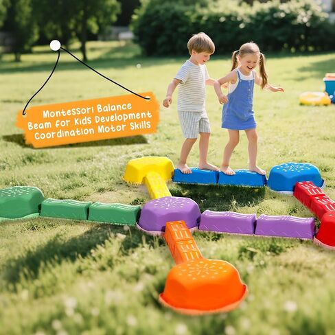 18Pcs Non‑Slip Balance Beam Stepping Stones for Kids Ages 3+ in Saudi Arabia