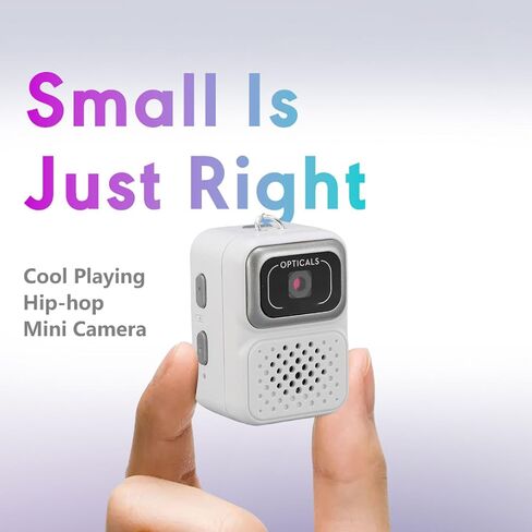 Dpofirs 128GB Mini Keychain Camera, Retro Photo Video Camera, 3 Filters, 0.96" Screen, Compact Camara Portable Video Recorder for Travel Study Recording (White) in Kuwait