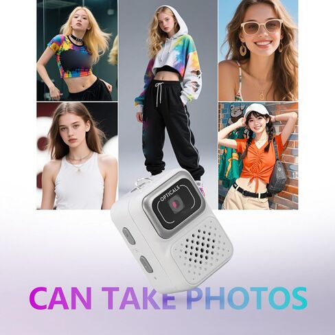 Dpofirs 128GB Mini Keychain Camera, Retro Photo Video Camera, 3 Filters, 0.96" Screen, Compact Camara Portable Video Recorder for Travel Study Recording (White) in Kuwait