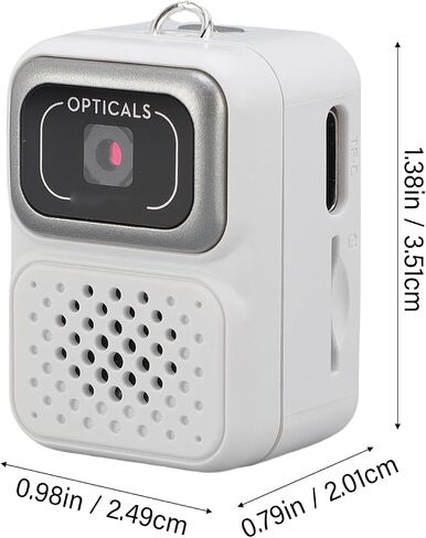 Dpofirs 128GB Mini Keychain Camera, Retro Photo Video Camera, 3 Filters, 0.96" Screen, Compact Camara Portable Video Recorder for Travel Study Recording (White) in Kuwait