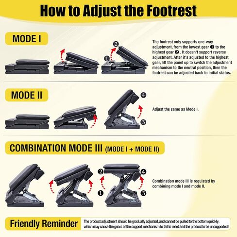 Foot Rest for Under Desk at Work Adjustable Foot Stool with Removable Pad Massage Beads, Height and Angle Adjustment Foldable Footrest for Office, Gaming, Chair (Black Plus) in Saudi Arabia