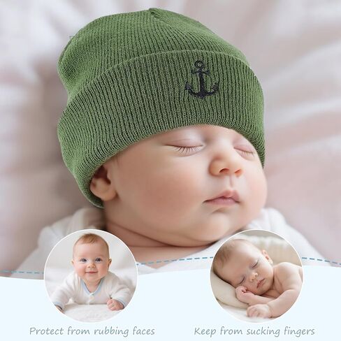 Baby Beanie Toddler Winter Hat 0-6 Months Infant Babies Newborn Kids Beanies Knit Hats Girl Boy White in Saudi Arabia
