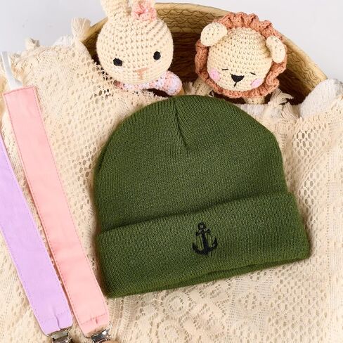 Baby Beanie Toddler Winter Hat 0-6 Months Infant Babies Newborn Kids Beanies Knit Hats Girl Boy White in Saudi Arabia