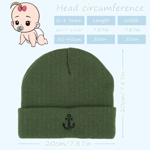 Baby Beanie Toddler Winter Hat 0-6 Months Infant Babies Newborn Kids Beanies Knit Hats Girl Boy White in Saudi Arabia