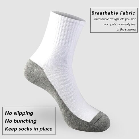 Men's Running Ankle Socks- Athletic Low Cut Anti-blister Moisture Wicking Cotton Socks,Size 9-12,5 Pairs in Saudi Arabia