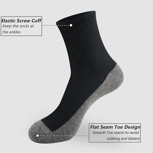 Men's Running Ankle Socks- Athletic Low Cut Anti-blister Moisture Wicking Cotton Socks,Size 9-12,5 Pairs in Saudi Arabia