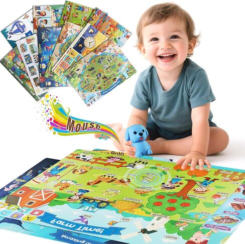 Talking Pen with Flash Cards Hooked on Phonics, Interactive Dinosaur Learning Reader-Electronic Sensory Toys for Kids with Autism, Audio Sound Recognition Early Educational Gift for Toddlers Ages 3-6 in Saudi Arabia