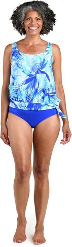 Maxine of Hollywood Women's Side Scoop Neck Dece Swimsuit أعلى ، Multi // Hibiscus Honey in Kuwait