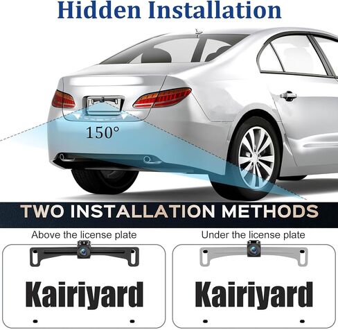 Kairiyard Backup Camera, 5inch Back up Camera for Car 170° Wide Angle DIY Grid Lines License Plate Reverse Rear View Camera Systems for Truck Car Trailer SUV in Kuwait