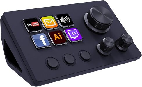 TreasLin VSDinside Stream Controller with 15 Customizable Macro Keypad to Trigger Actions in OBS Twitch YouTube for Content Creators Streaming Deck Compatible with PC & Mac HSV293S Black in Saudi Arabia