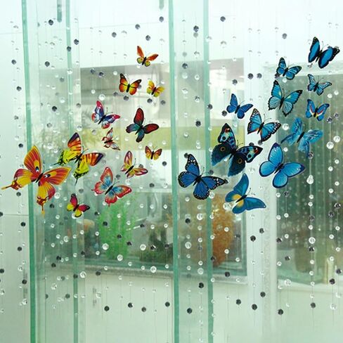 12pieces Lifelike 3D PET Butterfly Decoration Set - Vibrant Colors, Easy Hanging, Great for Weddings, Parties, Valentine's Day, Photo Booths, and Home Decor, Green in Saudi Arabia