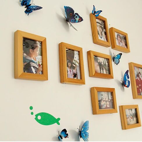 12pieces Lifelike 3D PET Butterfly Decoration Set - Vibrant Colors, Easy Hanging, Great for Weddings, Parties, Valentine's Day, Photo Booths, and Home Decor, Green in Saudi Arabia