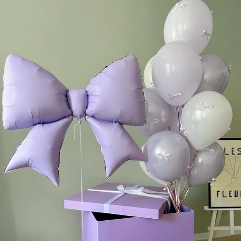4Pcs Giant Pink Bow Balloons 38Inch/coquette Birthday Party Supplies/Pink Bachelorette Bridal Engagement Wedding Anniversary Supplies for Women/Valentine's Day Decor in Saudi Arabia