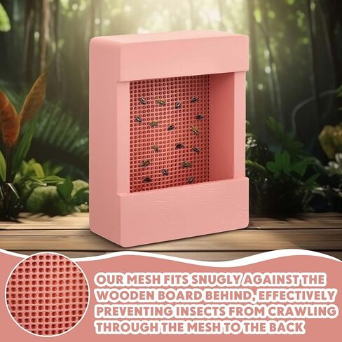 Chameleon Feeder Bearded Dragon Bug Bowl Wooden Bearded Dragon Feeder Insect Reptile Box with Grid Plate for Feeding Chameleon Gecko Lizard Frog Aquarium Accessories(Blue) in Saudi Arabia