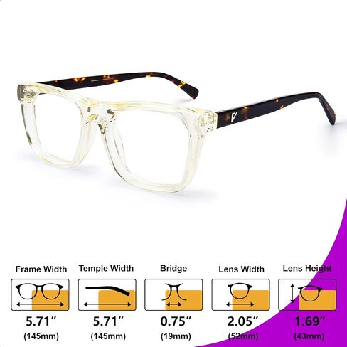VISOONE Stylish Frame in Multiple Colors Blue Light Blocking Glasses for Men Women BONA in Saudi Arabia