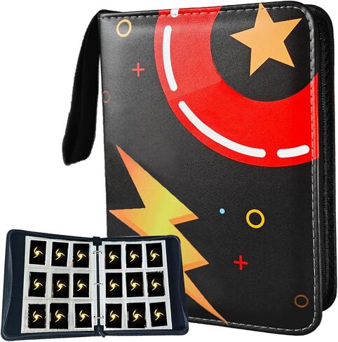 Card Binder Album 4 Pocket, 400 Pockets Trading Card Holder Binder with 50 Removable Sleeves, Zipper Card Book for Trading Cards, Game Sports Cards (Dragon) in Kuwait