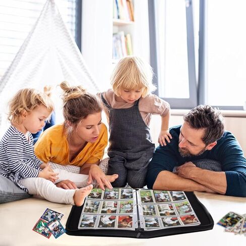 Card Binder Album 4 Pocket, 400 Pockets Trading Card Holder Binder with 50 Removable Sleeves, Zipper Card Book for Trading Cards, Game Sports Cards (Dragon) in Kuwait