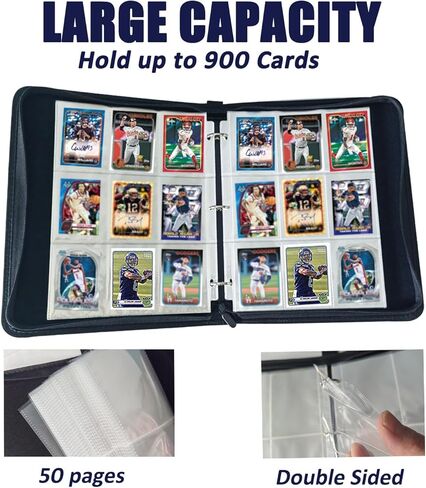 Card Binder Album 4 Pocket, 400 Pockets Trading Card Holder Binder with 50 Removable Sleeves, Zipper Card Book for Trading Cards, Game Sports Cards (Dragon) in Kuwait