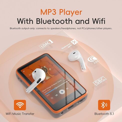 HiBy R1 HiFi MP3 Player with Bluetooth 5.1 Hi-Res Audio Certified DSD 256 Native Tidal Qobuz Player MSEB Tuning 3"Touchscreen 2TB Expanded Memory（Value Set） in Saudi Arabia