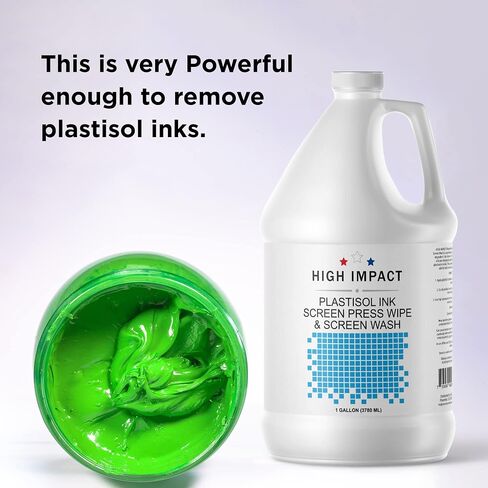Plastisol Screen Wash by High Impact - in-Sink and On Press Screen Wash Ink Degradant and Cleaner for Screen Printing Inks - Designed to Remove Plastisol Ink- Made in USA - 32 fl oz (Pack of 1) in Kuwait