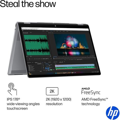 HP 2025 New Envy X360 2-in-1 Laptop ، Omnibook X Flip 16 "شاشة تعمل باللمس 2K IPS ، AMD Ryzen AI 5 340 ، 16GB LPDDR5X RAM in Saudi Arabia