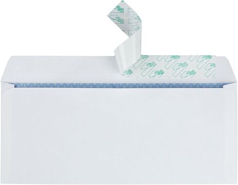 Quality Park, #10 Security Tinted Envelopes, Redi-Strip, Windowless, White, 4.125x9.5, 500 per box (69122) in Saudi Arabia