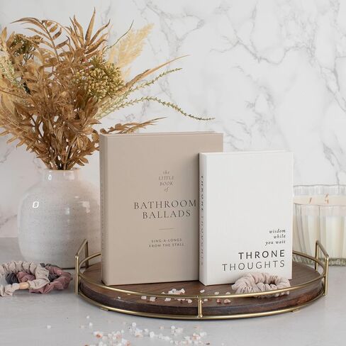 كتب ديكور الحمام الجميلة Kibaga - مجموعة من كتابين عصريين لرفك الحمام - ديكور مراحيض مضحكة وإكسسوارات لإضافة سحر وروح الدعابة إلى مساحتك in Kuwait