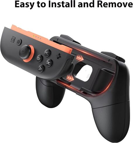 Hand Grips & Steering Wheels 4-Pack Kit for Nintendo Switch 2 (2025), Joy-Con Controller Handles for Mario Kart World/8 Deluxe Ergonomic Anti-Slip Design Family Party Accessories (Blue Orange) in Saudi Arabia