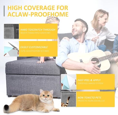 XMZCYMyo Anti Cat Scratch Furniture Protectors, 10 PCS Cat Scratch Deterrent Tape, Couch Corner Protectors for Cats in Saudi Arabia