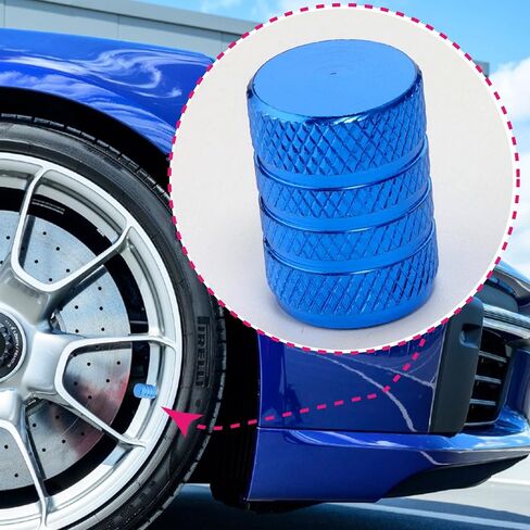 Tire Valve Stem Caps 5 pcs Premium Stainless Steel & Aluminum Alloy, Universal Fit for Cars/Trucks/Motorcycles/Bikes, Anti-Corrosion, Dustproof & Waterproof Air Valve Caps (Pink, Universal) in Kuwait