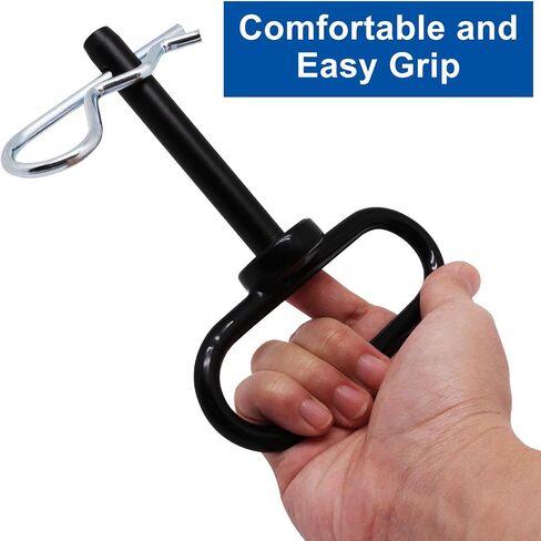 Hitch Pin 2 Pcs, 3/4 x 6-1/2 inch Tractor Towing Hitch Pin and Clip, Red Handle Trailer Hitch Pin Gate Pins for Towing RV, Truck, Boat, Car, Tractor (3/4x6-1/2) in Saudi Arabia