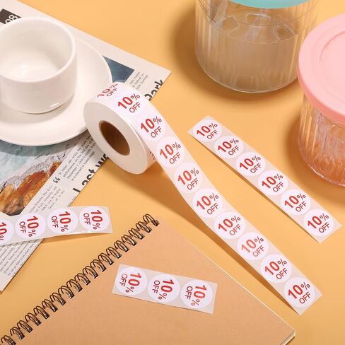 1000pcs Stickers, 1 Inch Self-Adhesive Percent Off Tag Stickers Sign for Garage Yard Retail Sale Supplies in Saudi Arabia