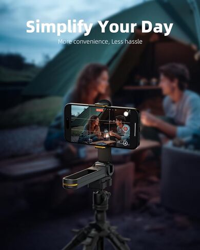 TODI Foldable Mini Phone Tripod - Pocket Cell Phone Stand for Vlog Video, Small Tripod with Universal Phone Holder & Cold Shoe, Lightweight Phone Stand Compatible with iPhone Android in Kuwait