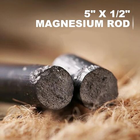 بداية النار ، 4 '' Ferro Rod Outdoor Survival Tools Flint and Steel with Stricker ، Paracord Paracord for Bushcraft ، Champing ، Theking Kits in Kuwait