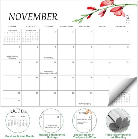 التقويم المغناطيسي للثلاجة 2025-2026-15 "x12" مغناطيس الثلاجة مع مغناطيس قوي ، منظم شهري ملون للمنزل والمكاتب ، يمتد تقويم الثلاجة من يوليو 2025 إلى ديسمبر 2026 in Kuwait