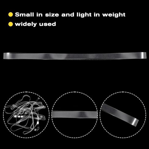 50 Pcs Clear Rubber Bands 200x5mm (Perimeter x Width) Transparent TPU Rubberband Clear Elastic for Home Office Crafts in Kuwait