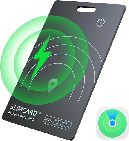 حزمة بطاقة تعقب Bluetooth Wallet-1 ، 0.07 في بطاقة Finder Thin Wallet تعمل مع Apple Find My (iOS فقط ، وليس لنظام Android) ، وبطاقة iPhone الذكية ، ومتتبعات Bluetooth لجوازات السفر والهاتف والهاتف (الأسود) in Saudi Arabia